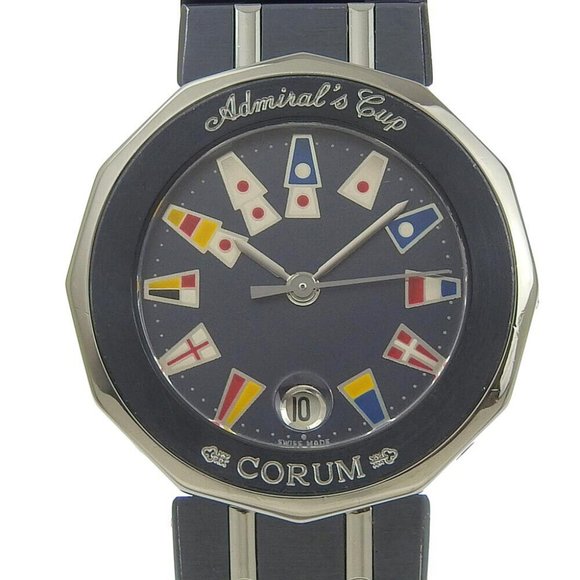 corum Handbags - CORUM Admirals cup Watches 39.610.30 V050 Navy / Silver NavyDial Stainless...